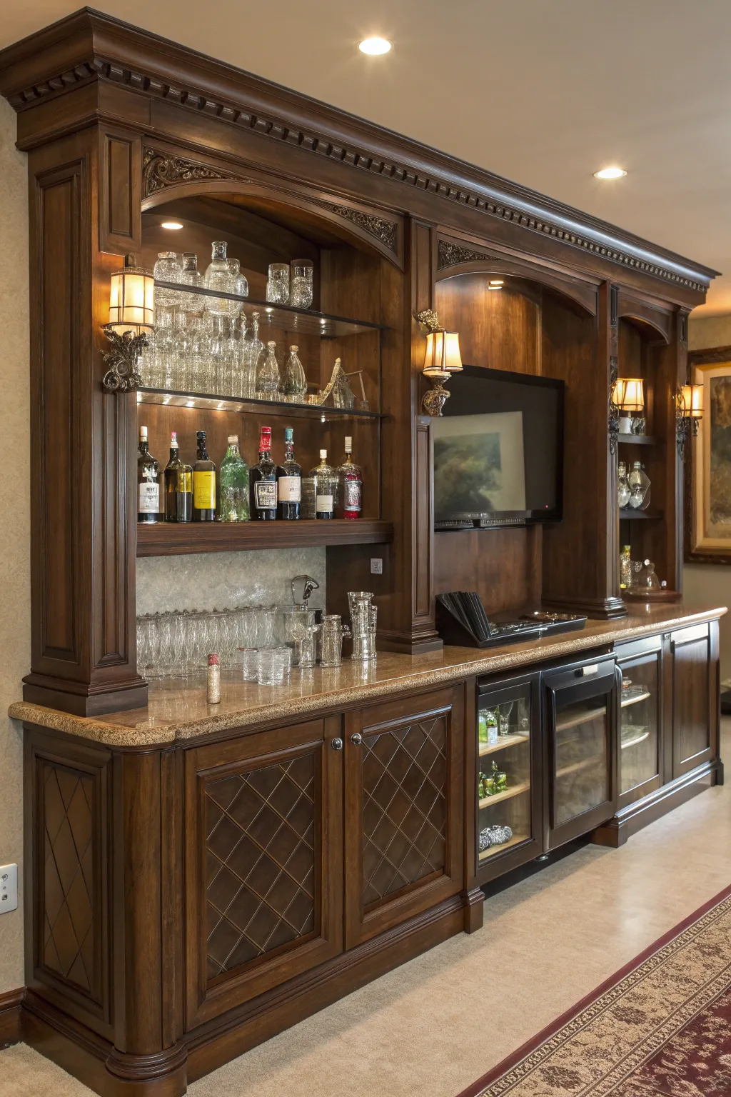 Elevate your space with a handcrafted home bar transformation.