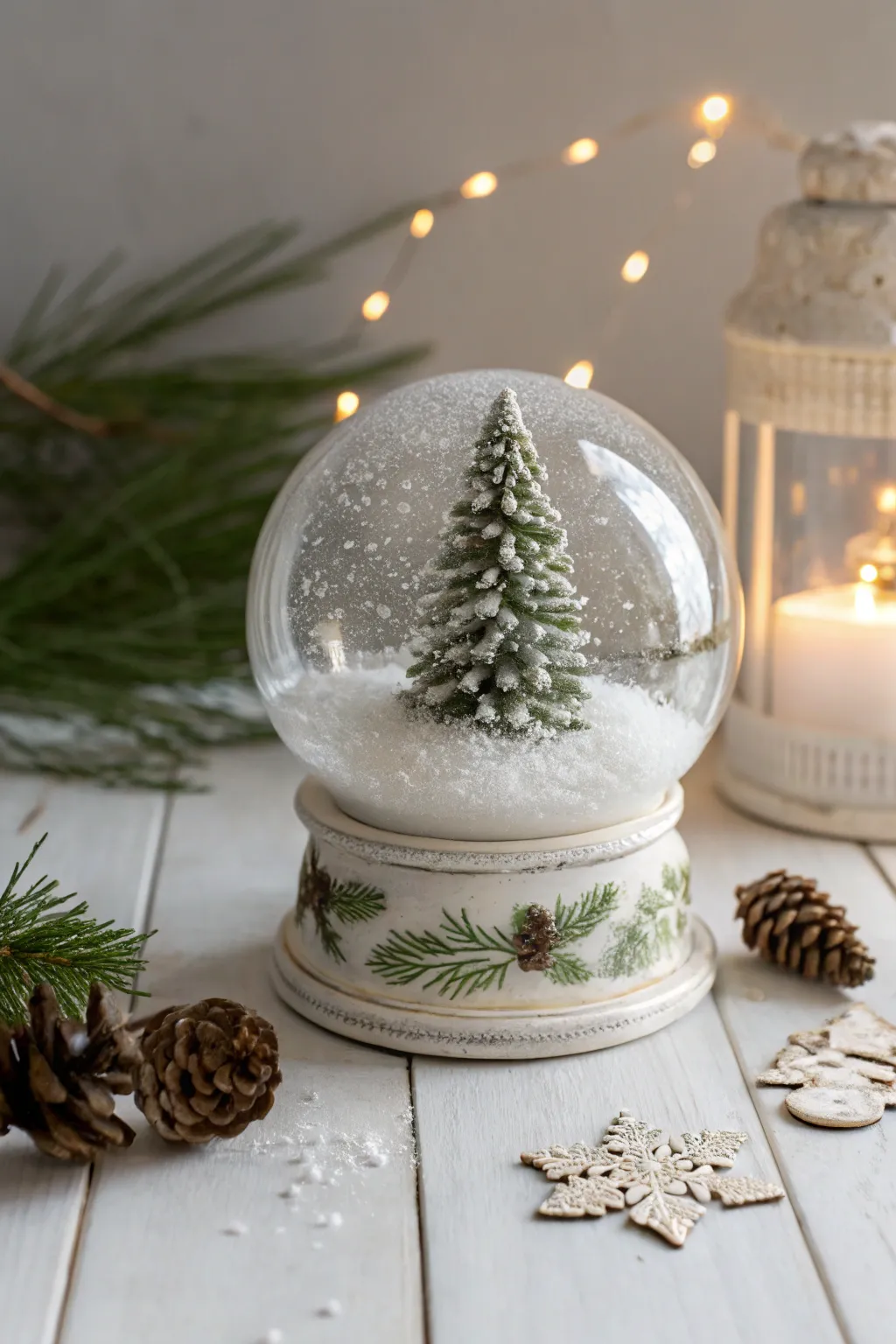 Transform everyday salt shakers into enchanting snow globes for a charming holiday touch!