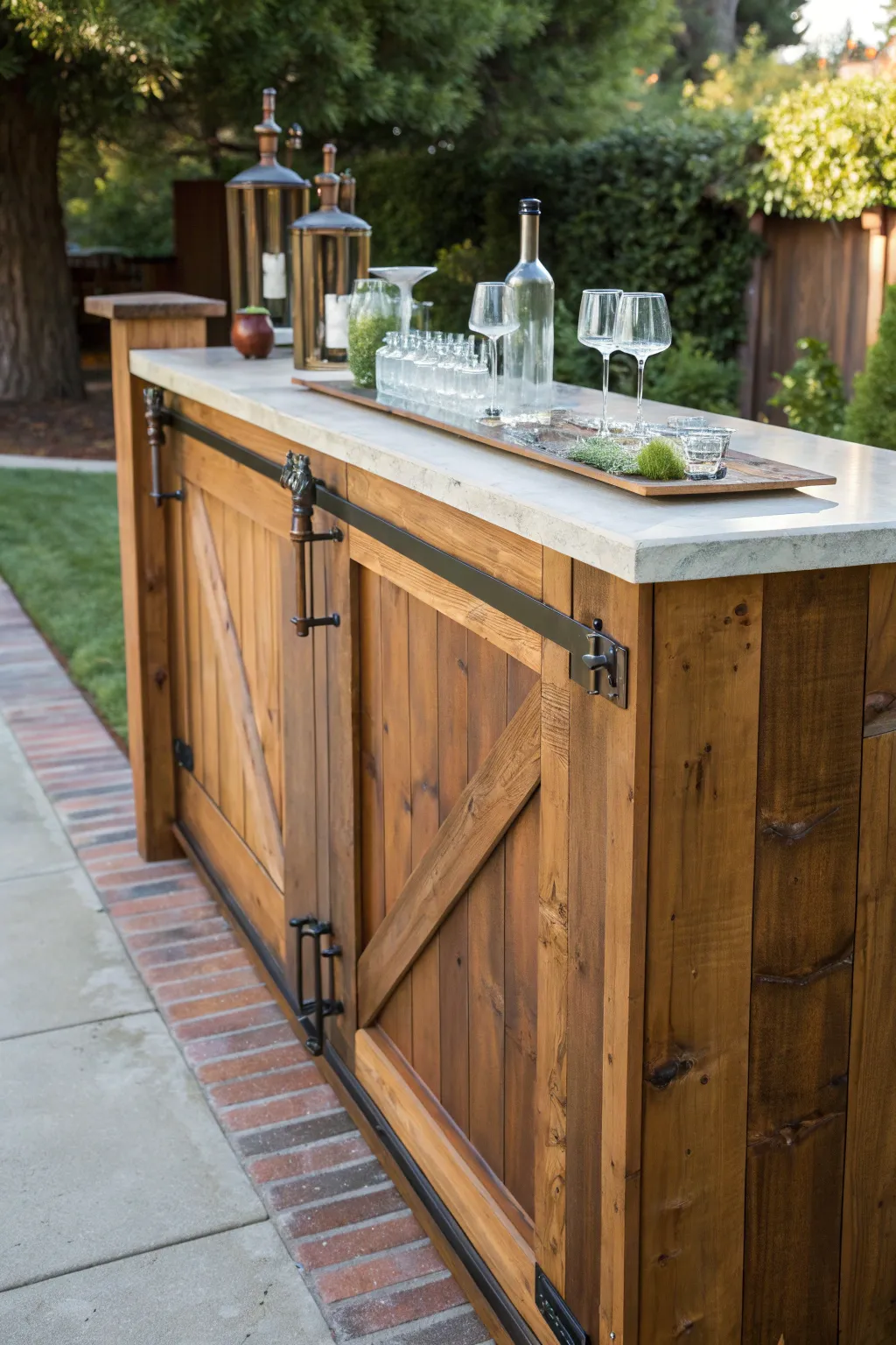 Transform an old door into a stunning outdoor bar and become the talk of the backyard!