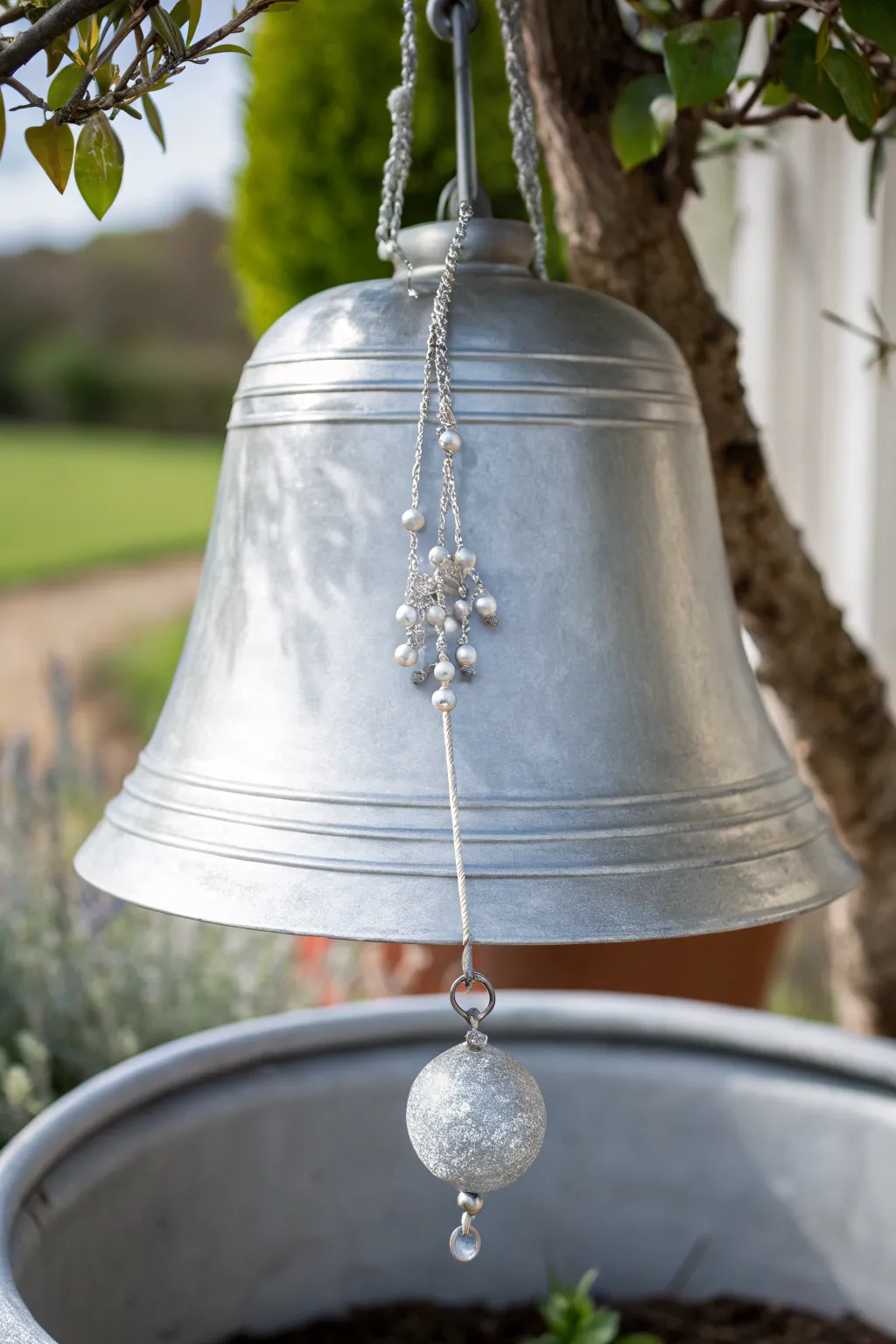 Transform your garden with enchanting DIY silver bells for a whimsical holiday touch.