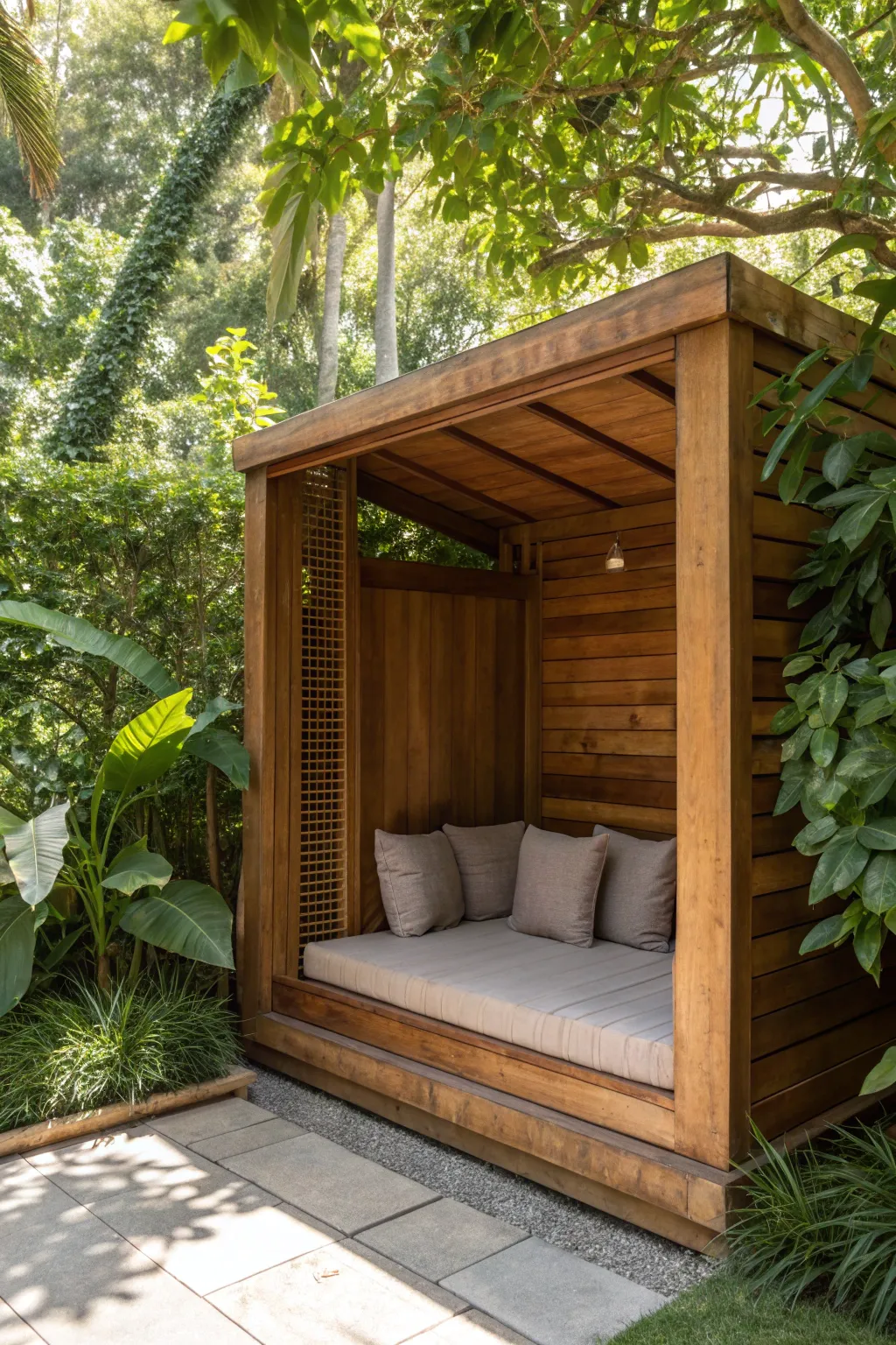 Discover your perfect retreat with this handcrafted wooden nook—where craftsmanship meets comfort.