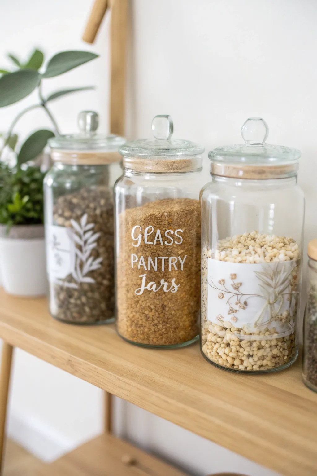 Transform your pantry into a haven of elegance and order with handwritten labels that add a personal touch.
