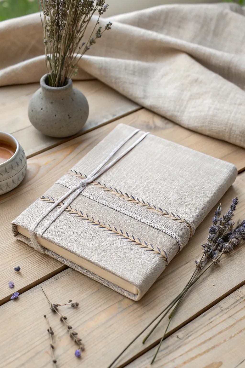 Transform memories into art with a fabric-covered keepsake that speaks to minimalist elegance and personal touch.
