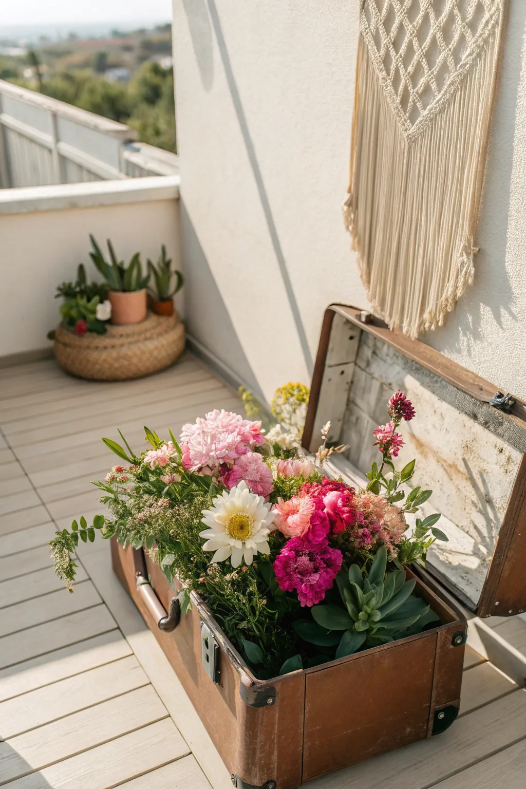 Transform your space with a suitcase full of blooms! 🌸 #FloralFantasy #DIYDecor