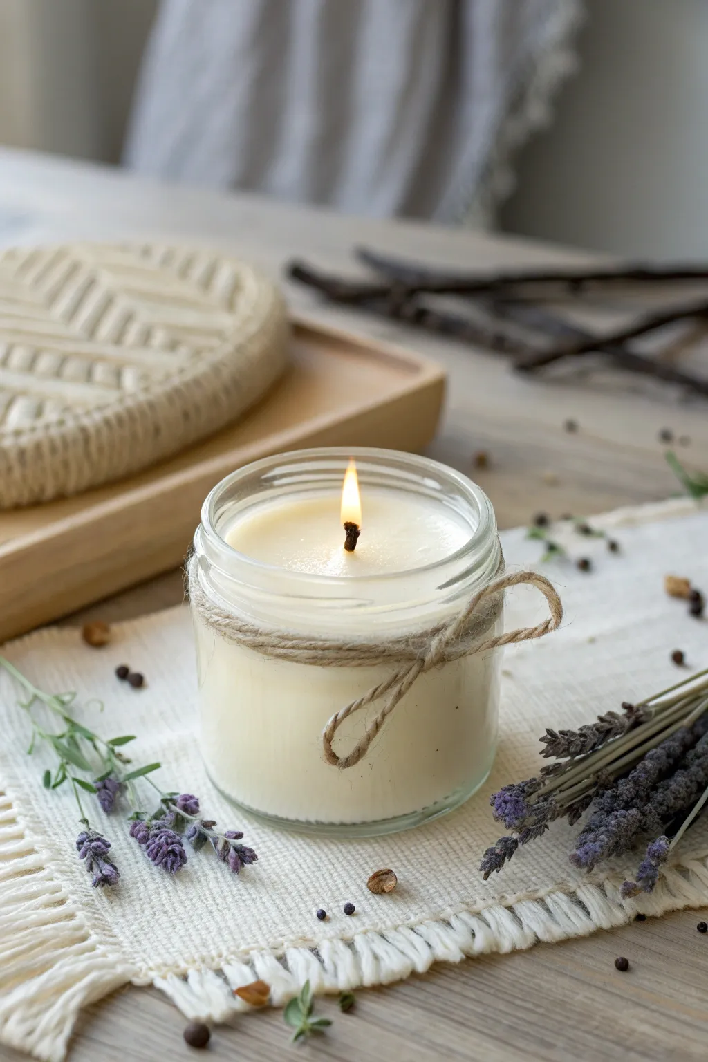 Transform simple moments with the handcrafted charm of DIY scented candles. 🌿🕯️ #MinimalistBeauty #ScandiBoho