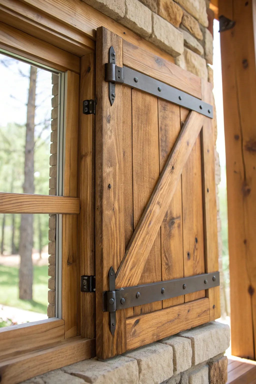 Transform your space with rustic charm: DIY pallet wood shutters.