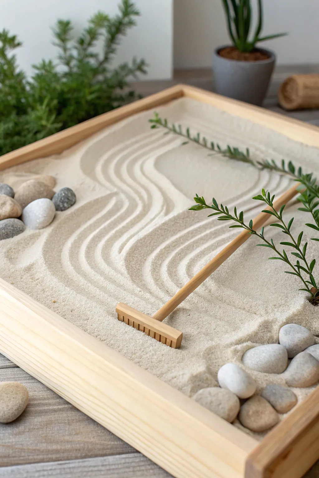 Find tranquility in the art of sand raking. Craft your own zen moment. 🌿✨