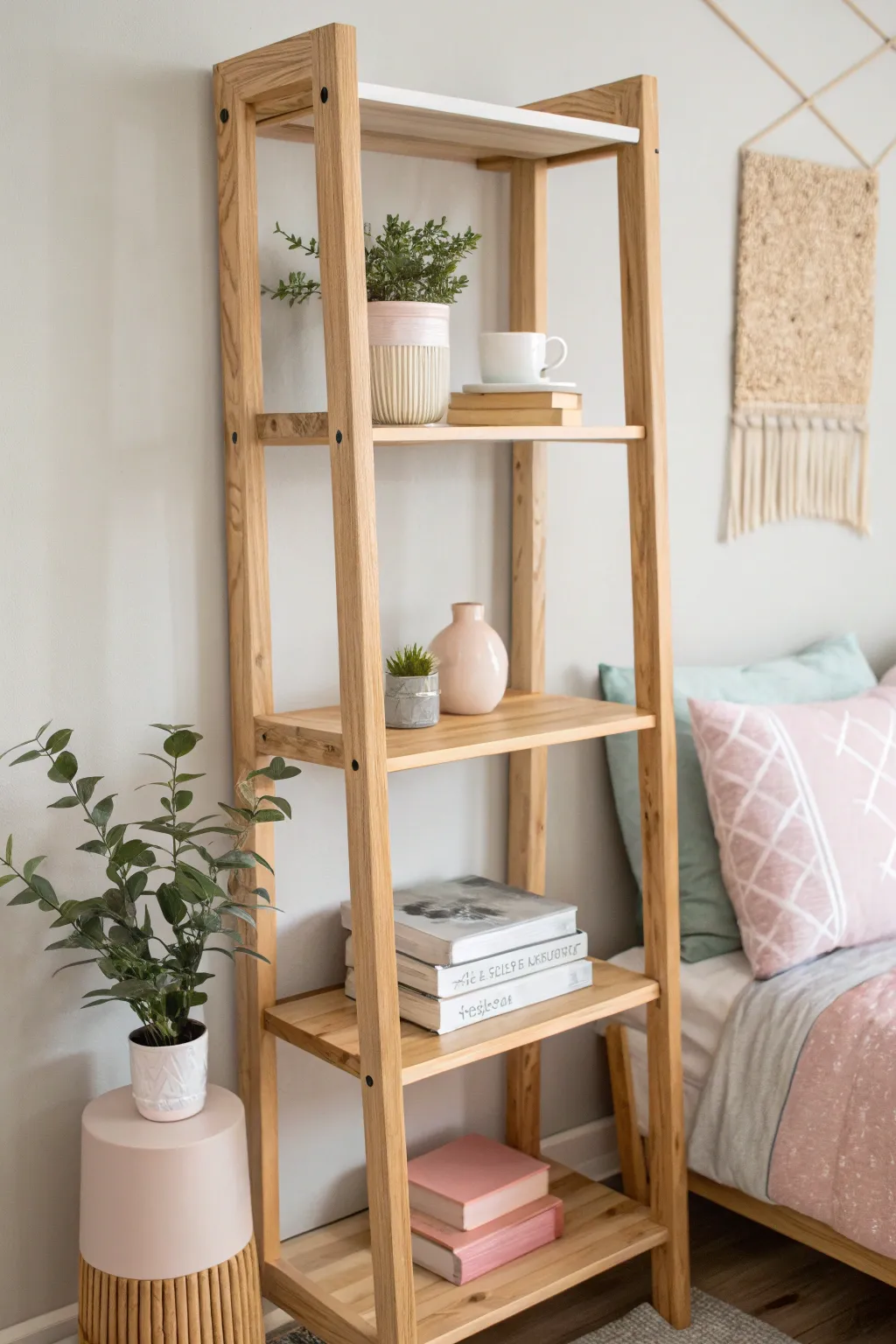 Elevate your dorm decor and functionality with stylish vertical shelving!