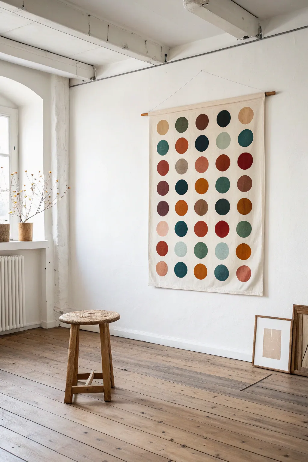 Elevate your space with the simplicity and vibrancy of dot art.