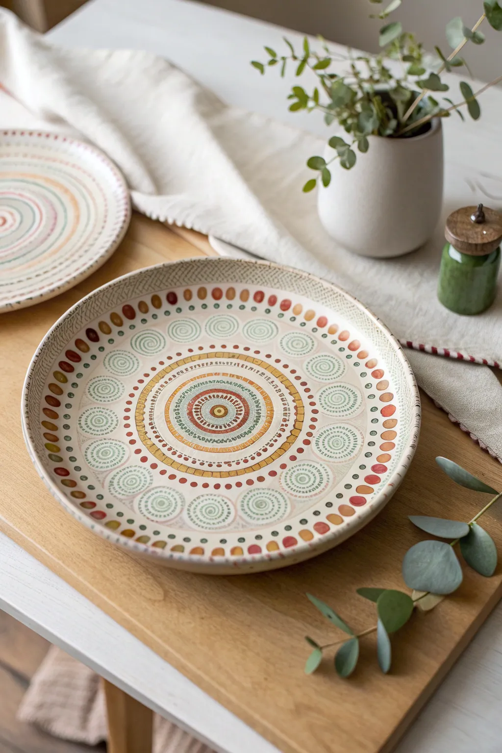 Discover the art of spiraling dot designs—where color and craftsmanship meet minimalist beauty.