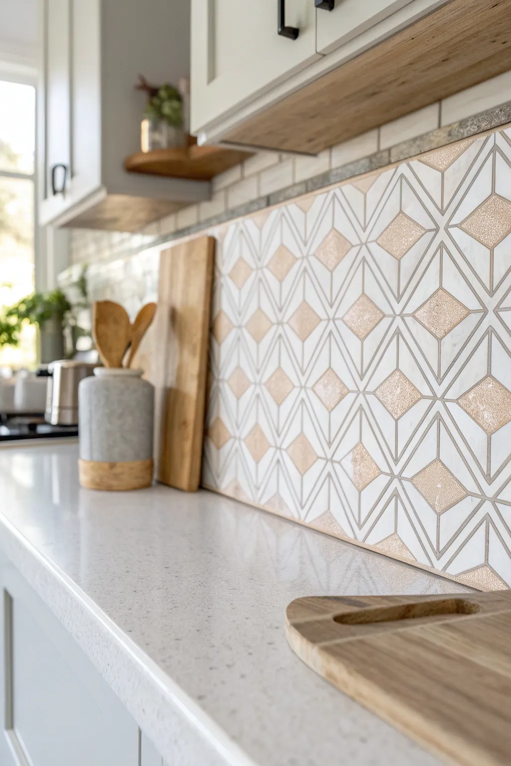 Transform your kitchen effortlessly with chic peel and stick tiles for a minimalist touch.
