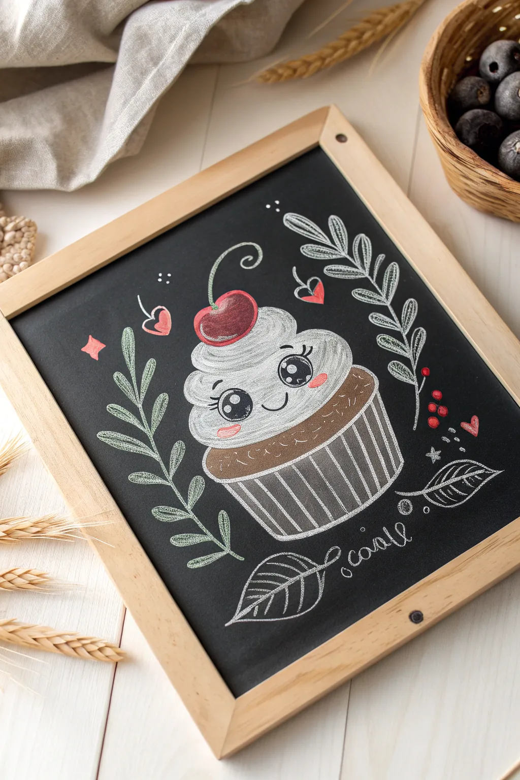 Adorable cupcake character: a sweet blend of minimalism and whimsy to spark your creativity!