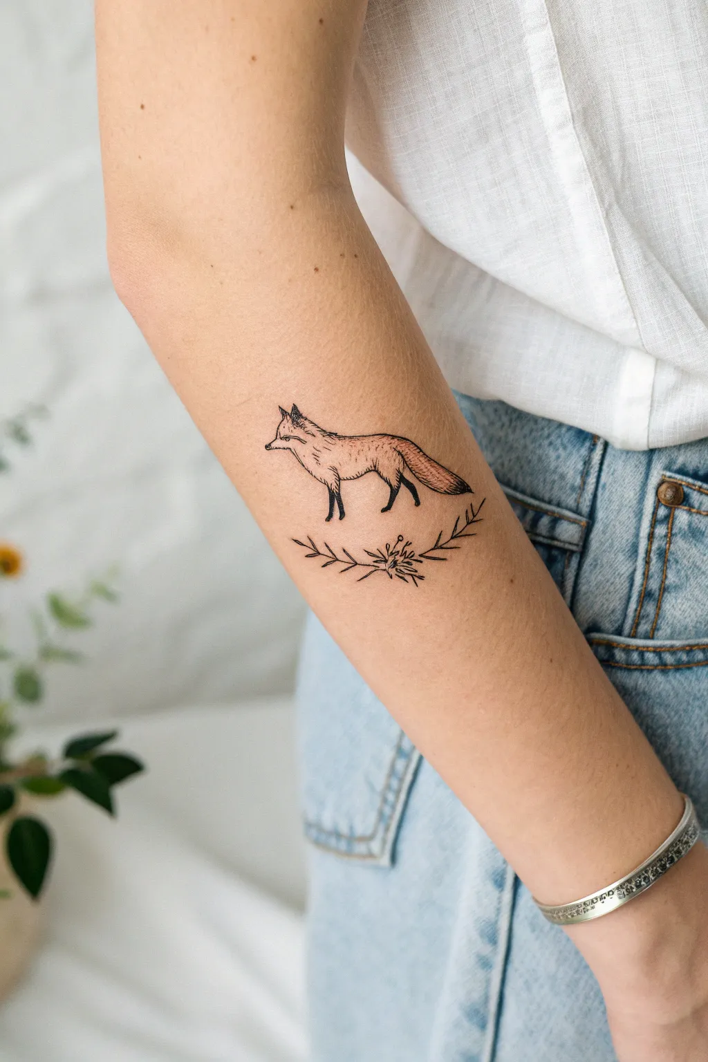 Embrace a touch of the wild with this charming fox motif, perfect for those who love simplicity and natural beauty.