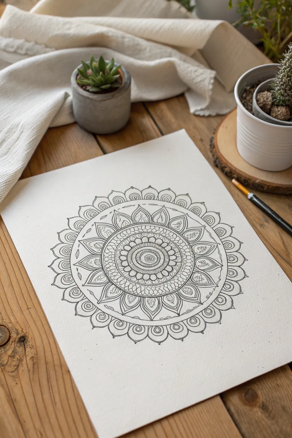 Dive into tranquility with this enchanting mandala, where simplicity meets artistry. Perfect for your next coloring retreat!