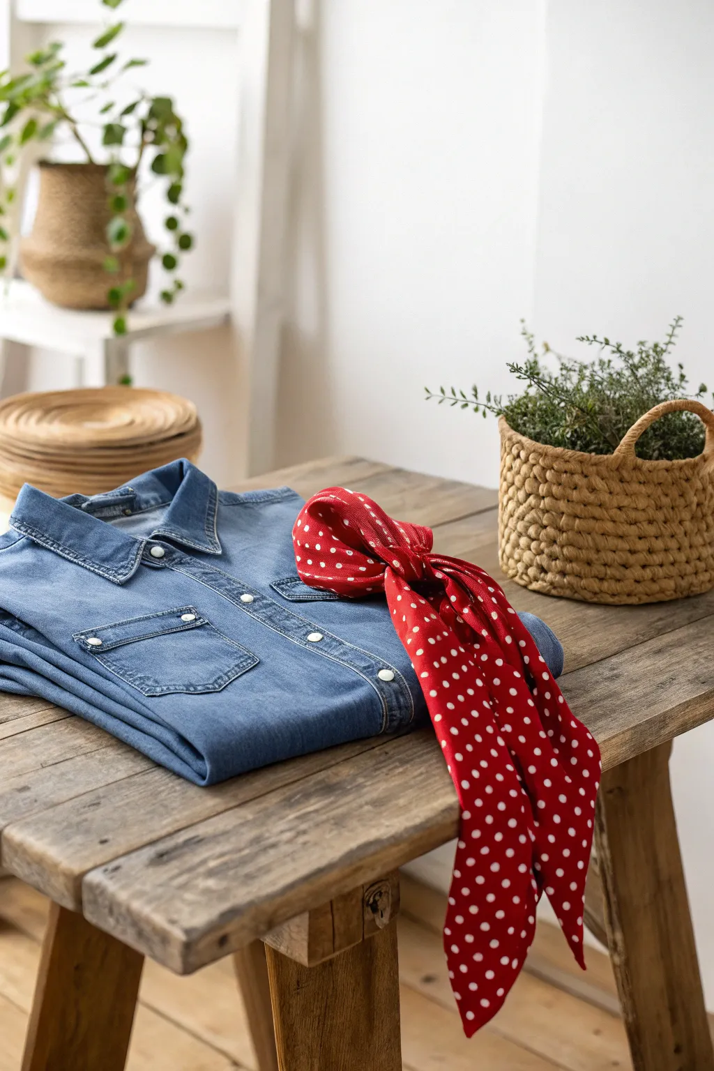 Channel iconic strength and effortless style with this Rosie the Riveter inspired look.