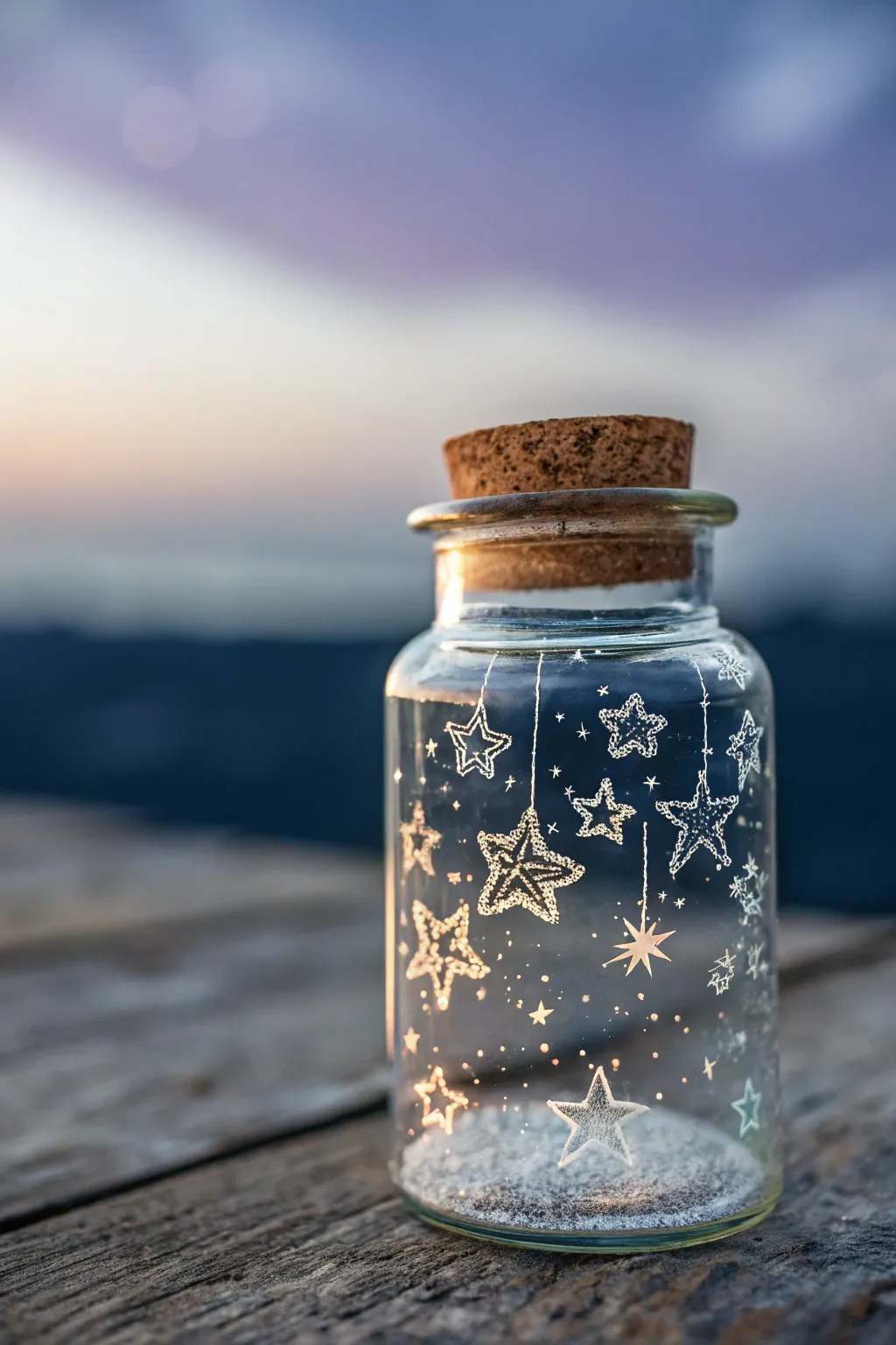 Capture the magic of the night with a starry jar masterpiece.