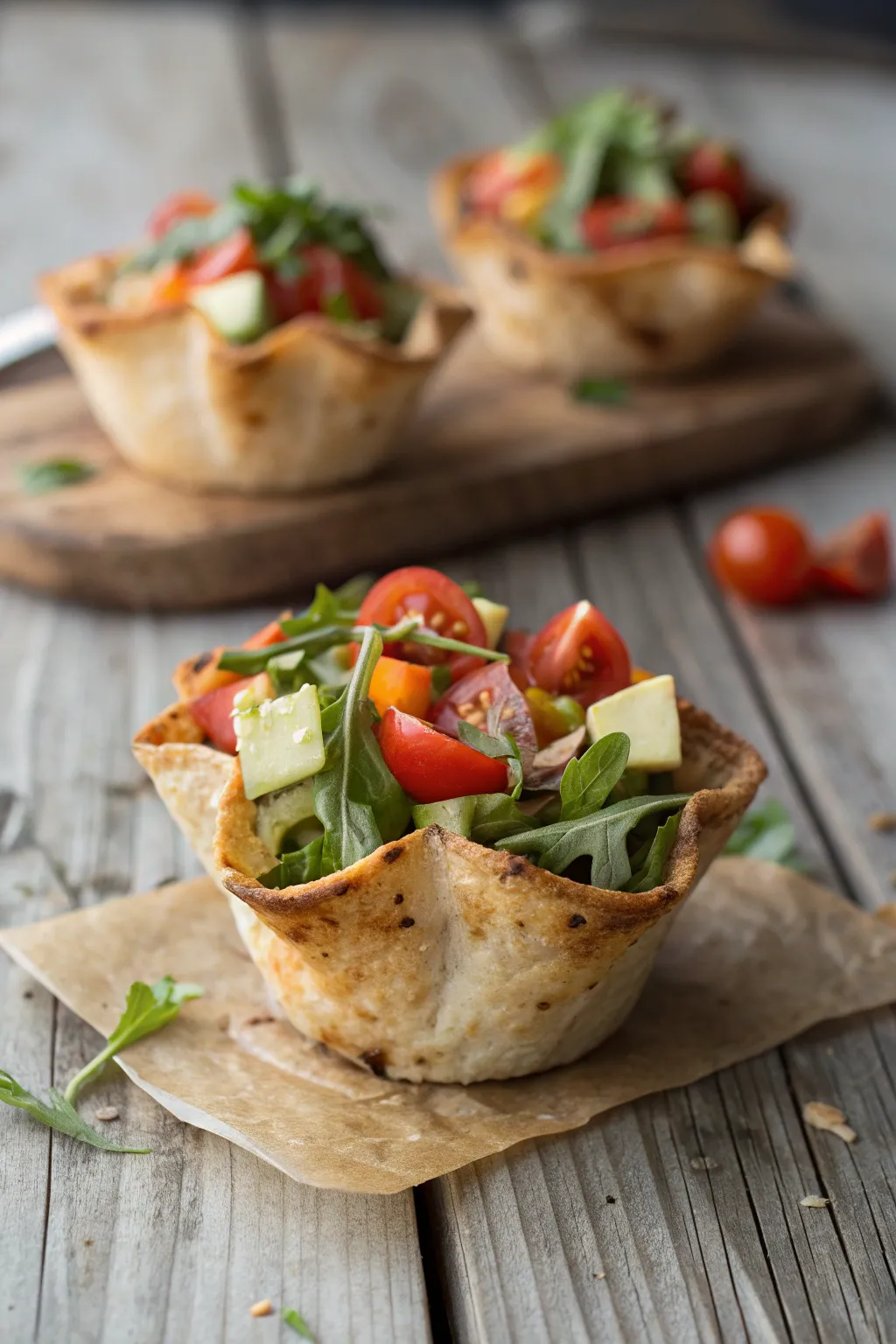 Elevate your gatherings with these charming mini tortilla cups - a perfect blend of simplicity and style!