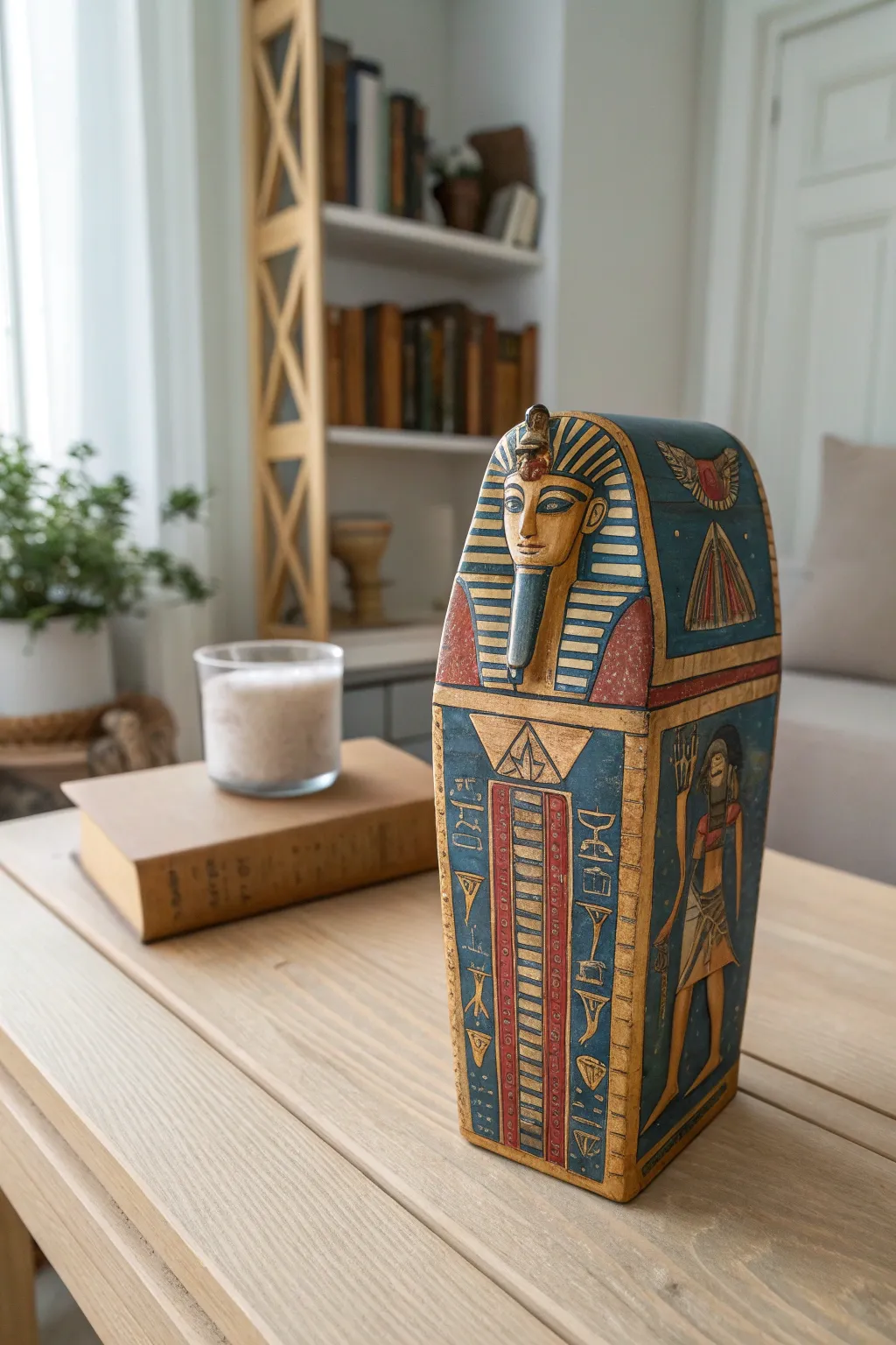 Bring a touch of ancient mystique to your modern home with this DIY sarcophagus art project. Perfect for the minimalist with a boho heart!