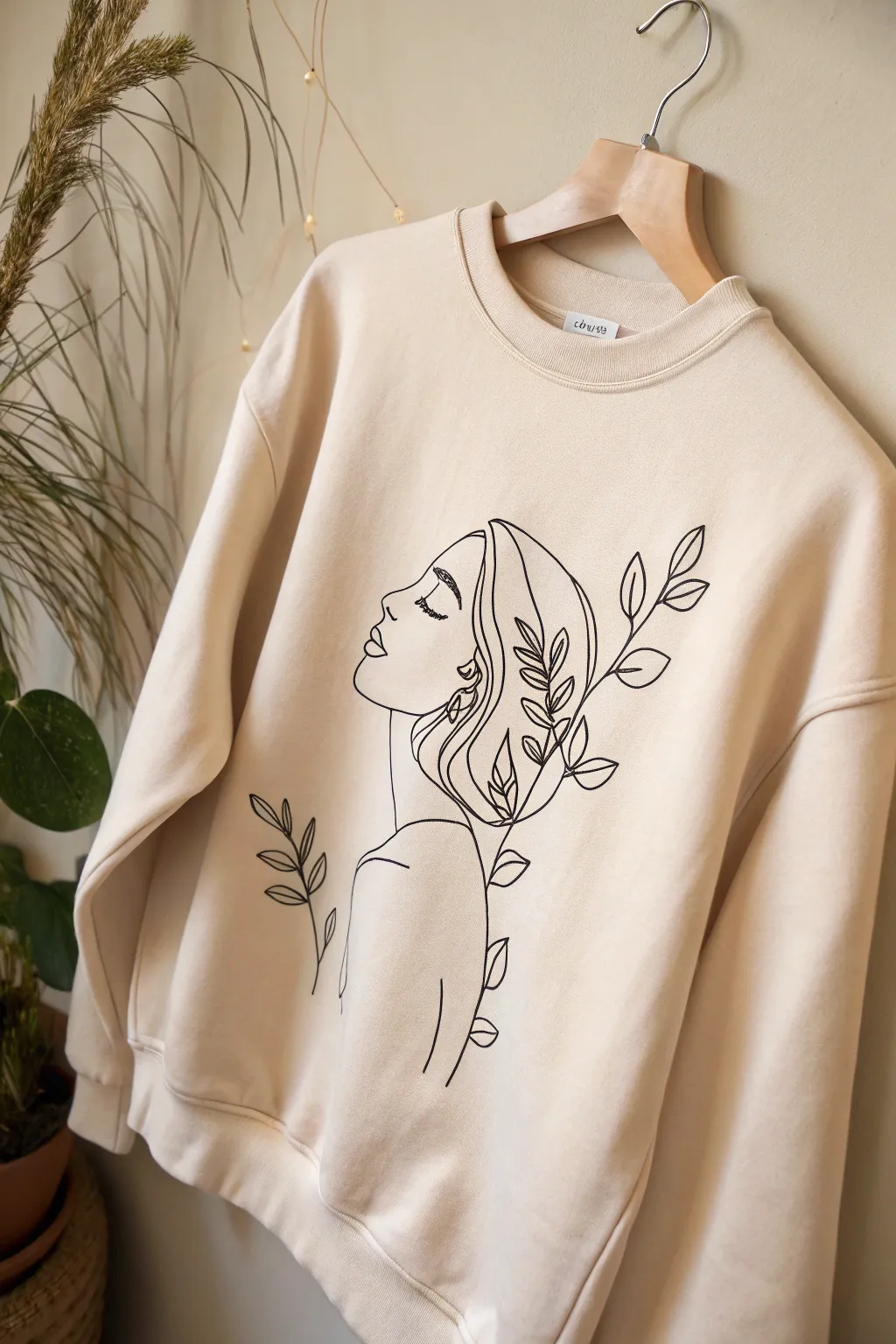 Embrace the elegance of simplicity with minimalist line art embroidery.
