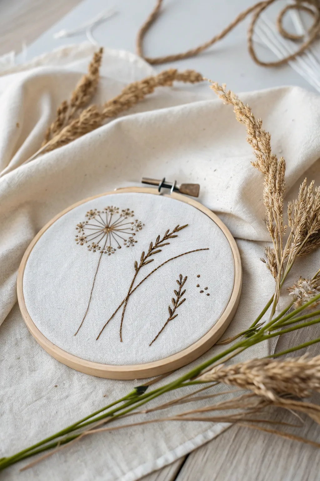 Embrace the art of embroidery with this elegant needle and thread motif, perfect for adding a touch of whimsy to your design.