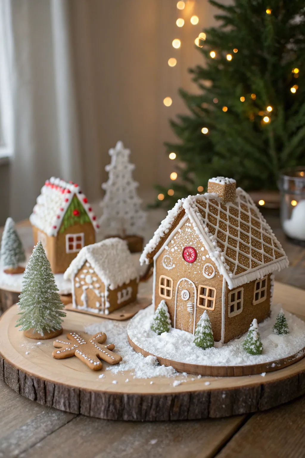 Create your own enchanting miniature holiday village with gingerbread craftsmanship!