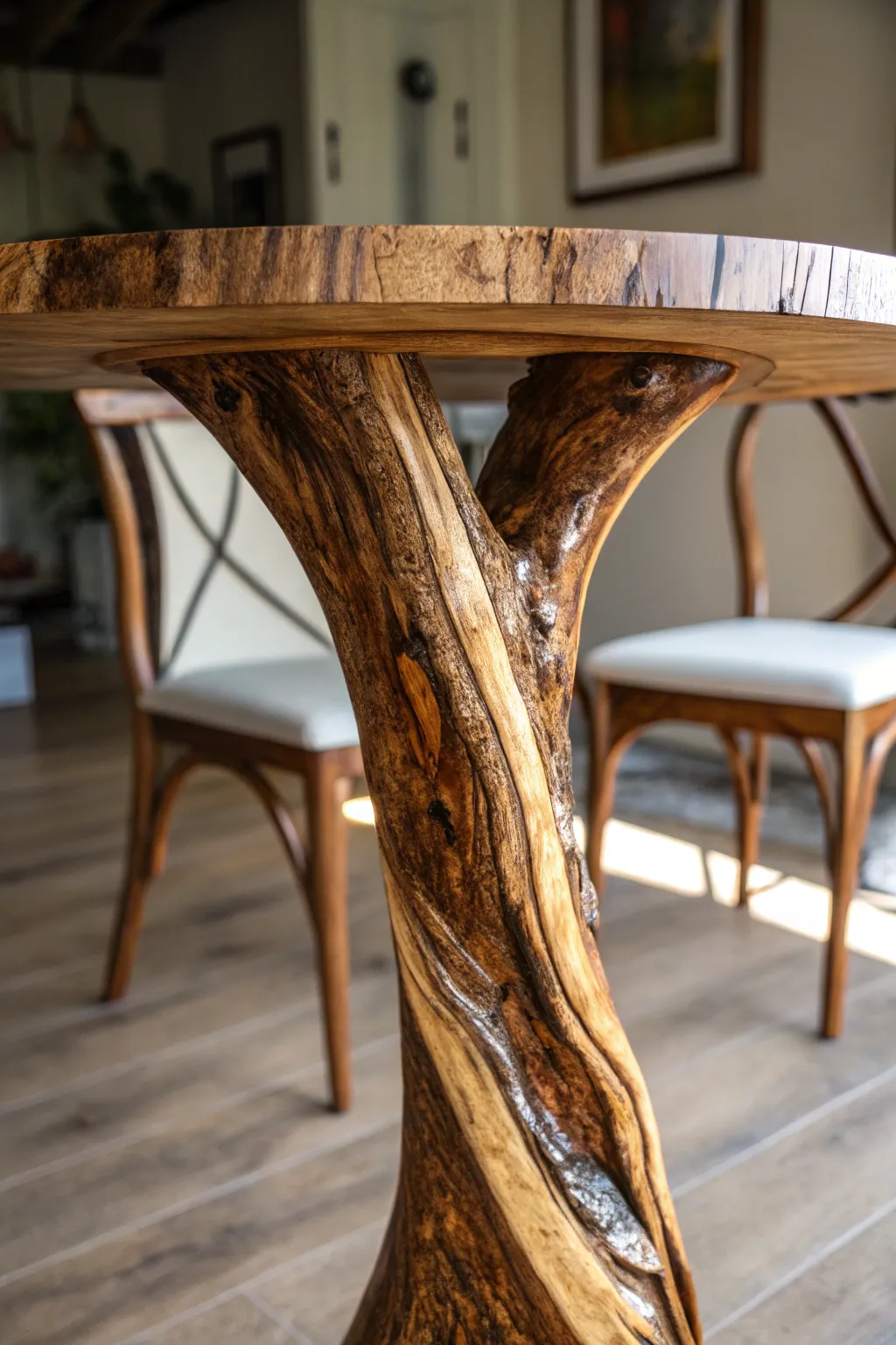Bring the beauty of nature indoors with these stunning epoxy branch table legs.