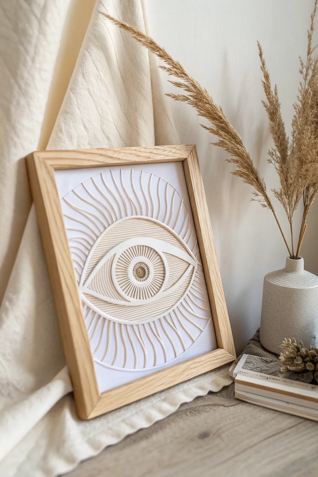 Intrigue your space with a handcrafted optical illusion that mesmerizes and surprises. #OpticalIllusionArt #ScandinavianBoho