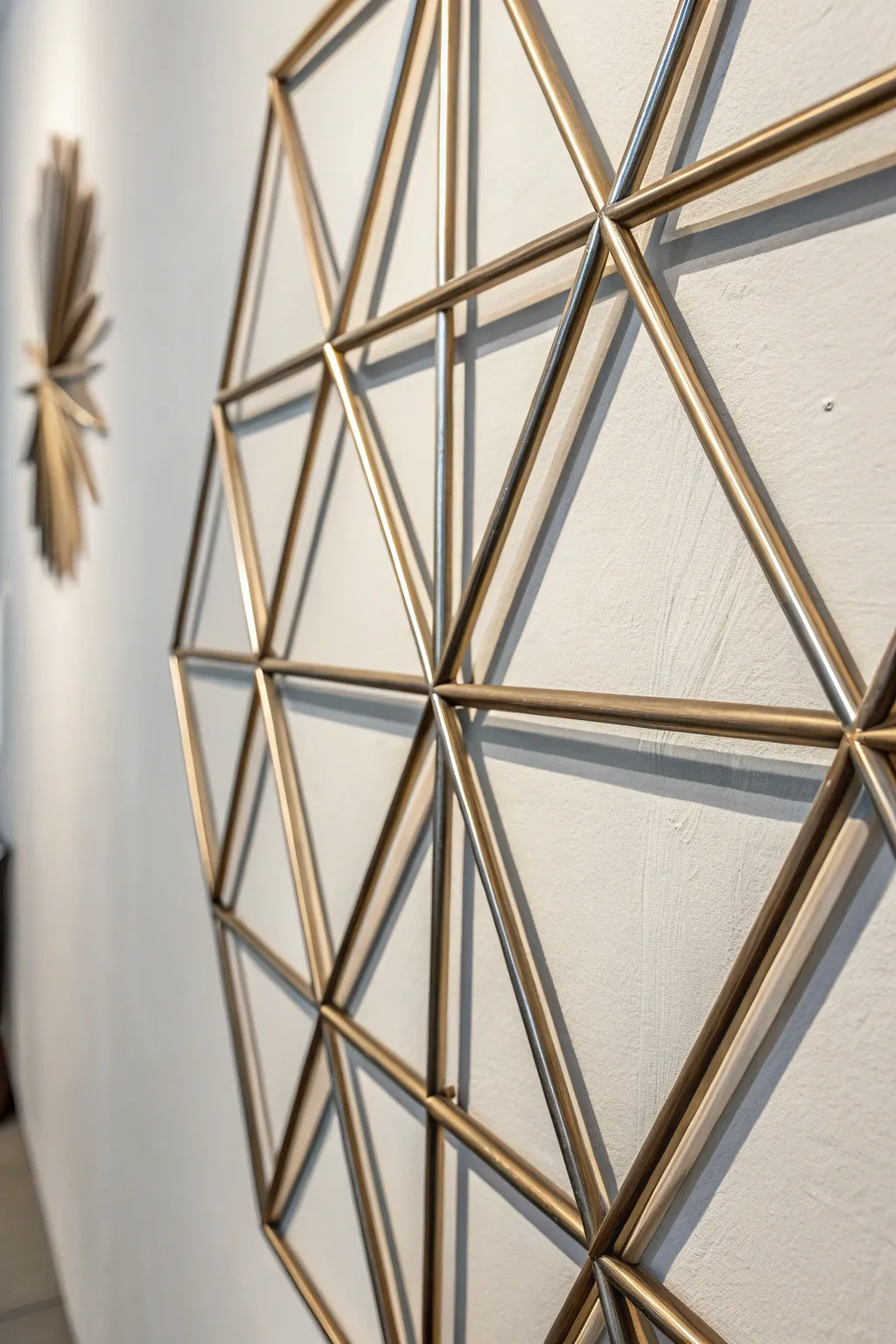 Elevate your space with this handcrafted geometric masterpiece, where art meets craftsmanship.