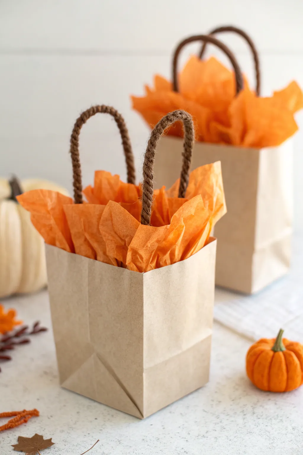 Embrace the season with these charming Pumpkin Patch Treat Bags—perfect for adding a cozy, handmade touch to your fall gatherings.