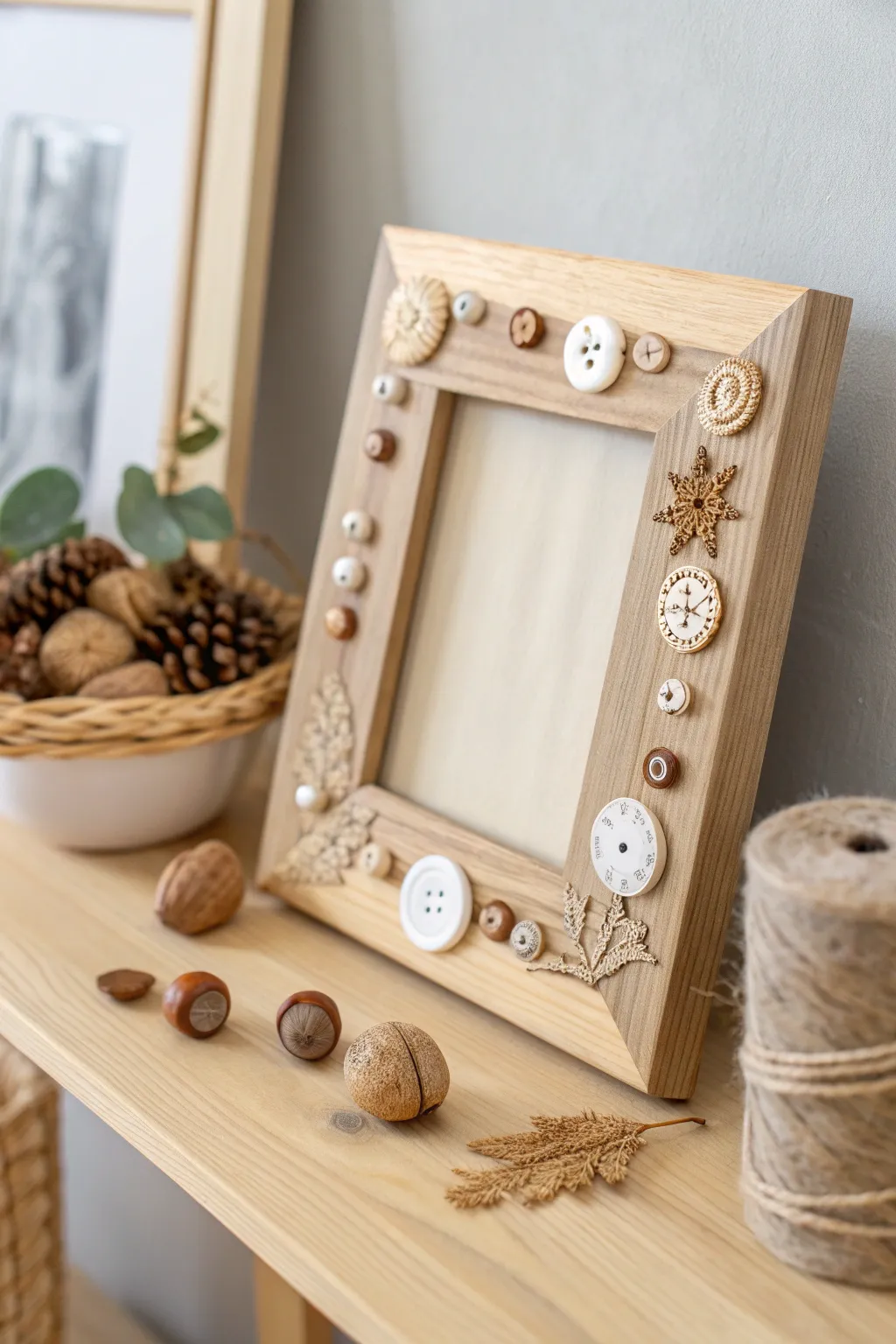 Crafted with love: A personalized photo frame that captures the essence of minimalism and boho charm.
