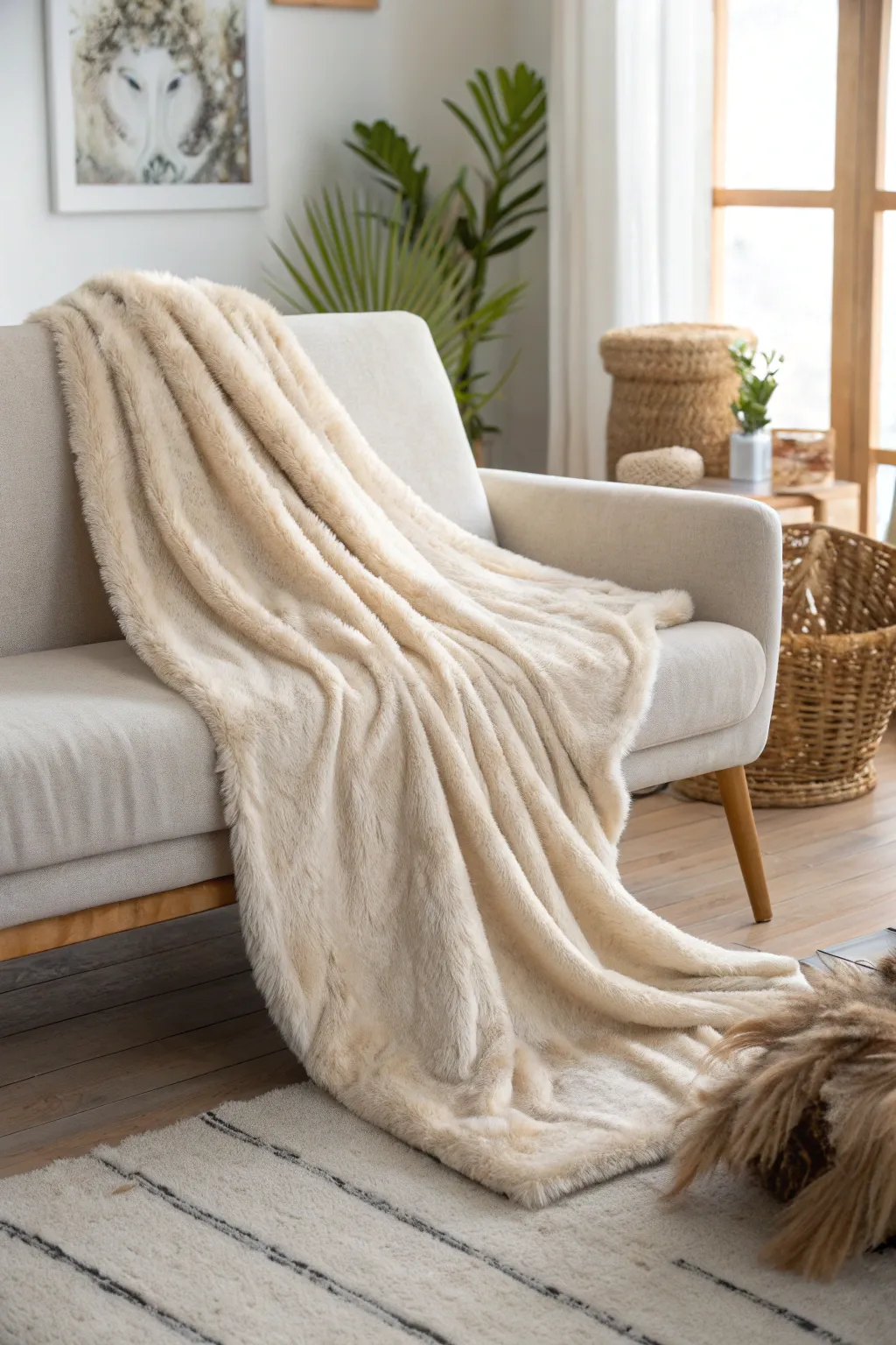 Elevate your space with a touch of luxe: the perfect faux fur throw for warmth and style.