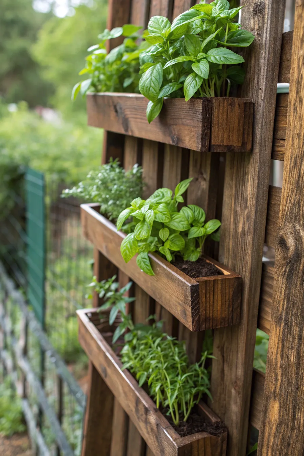 Elevate your space with a handcrafted vertical herb garden — fresh flavors just a step away.