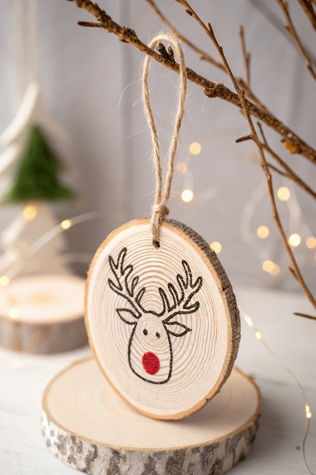 Capture the magic of the holidays with this charming Rudolph fingerprint ornament – a perfect blend of simplicity and handcrafted beauty.