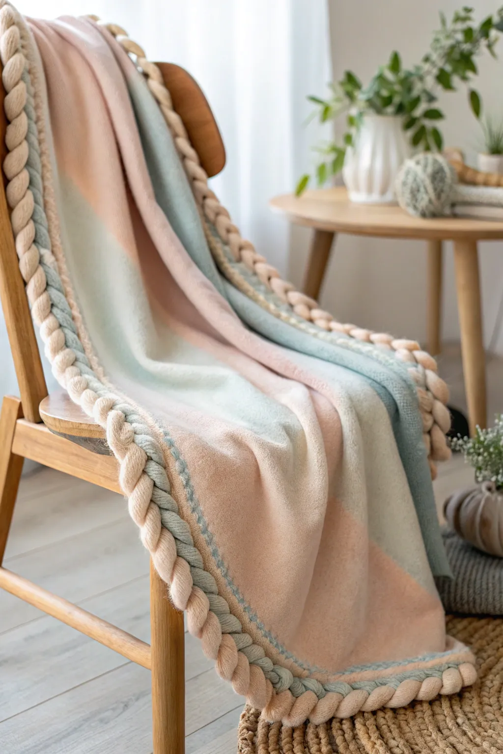 Add a touch of boho charm to your space with a braided edge fleece blanket—where simplicity meets elegance.