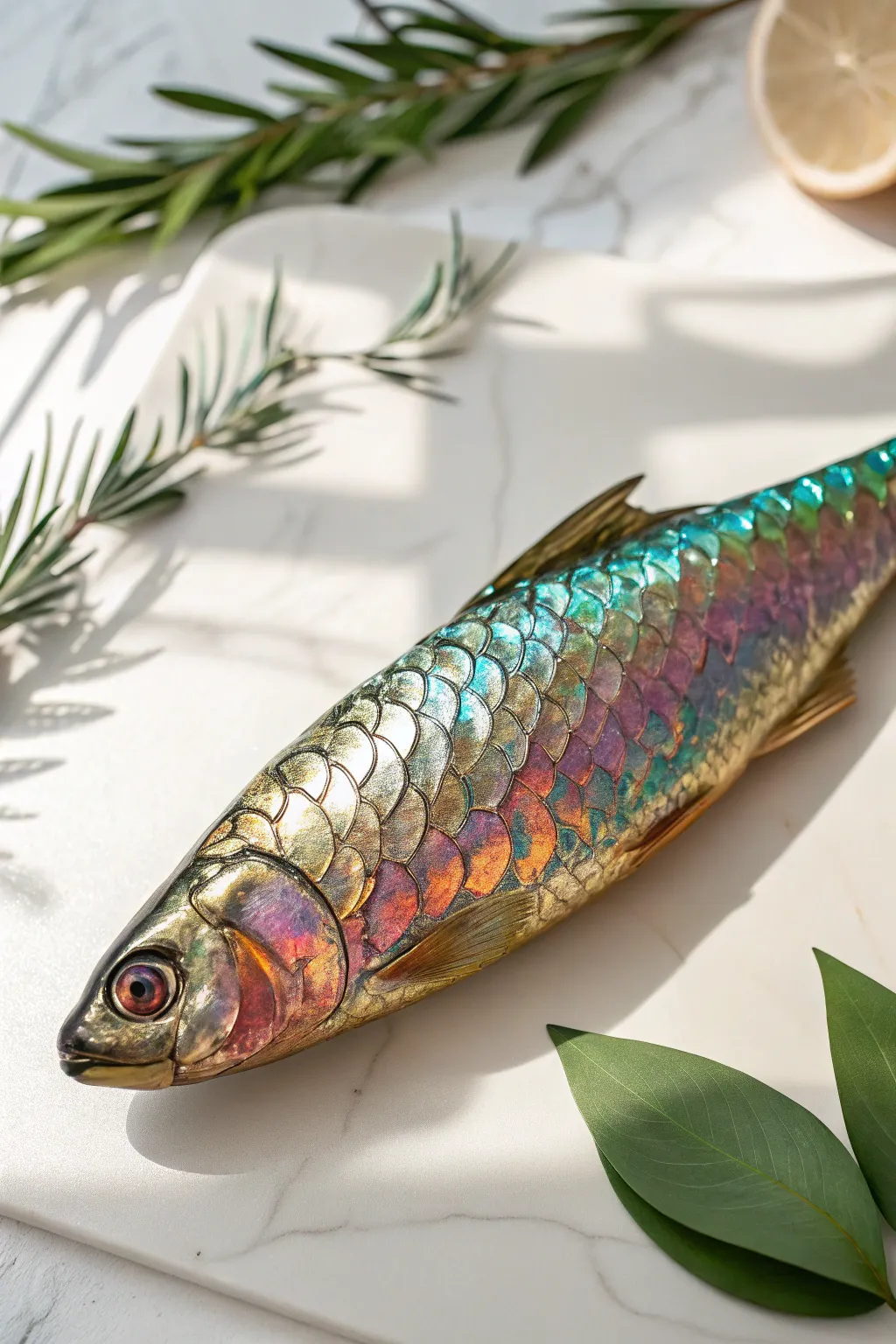 Dive into elegance with shimmering foil artistry 🌊✨