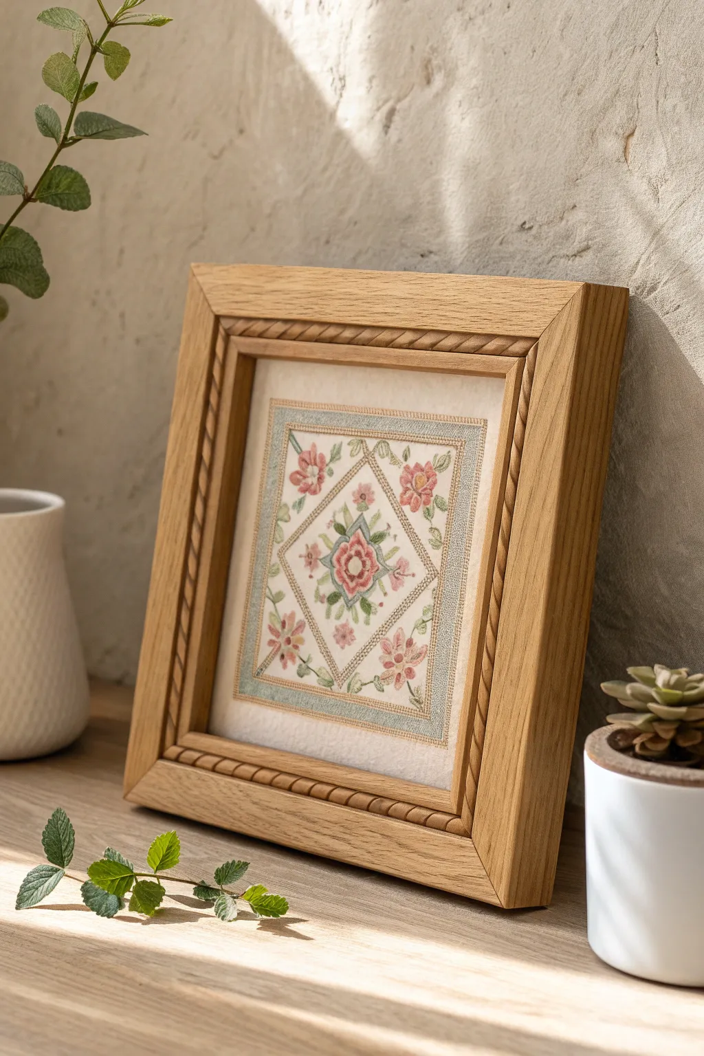 Elevate your needlework with minimalist frames that blend simplicity and elegance.