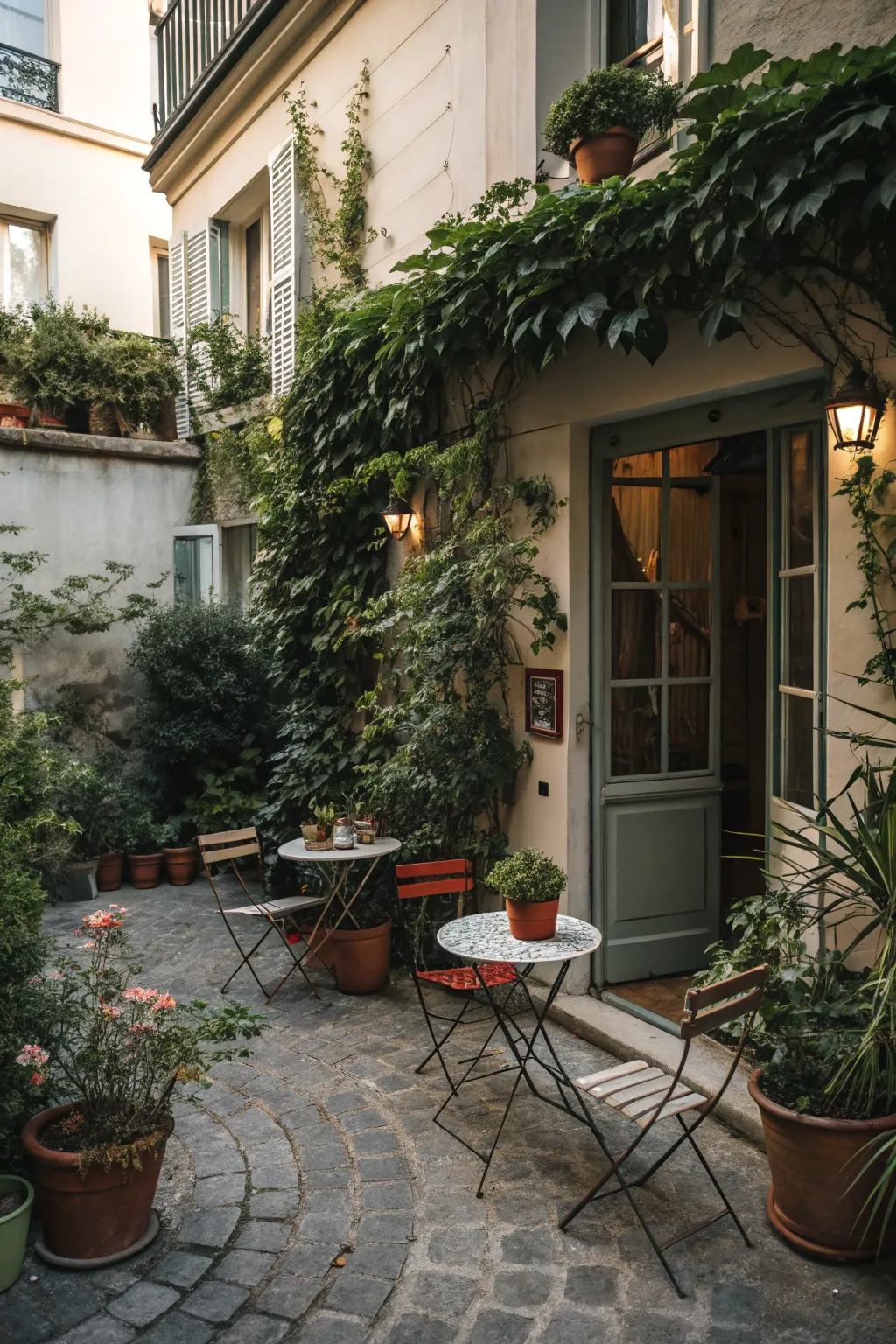 Create your own French cafe terrace at home.