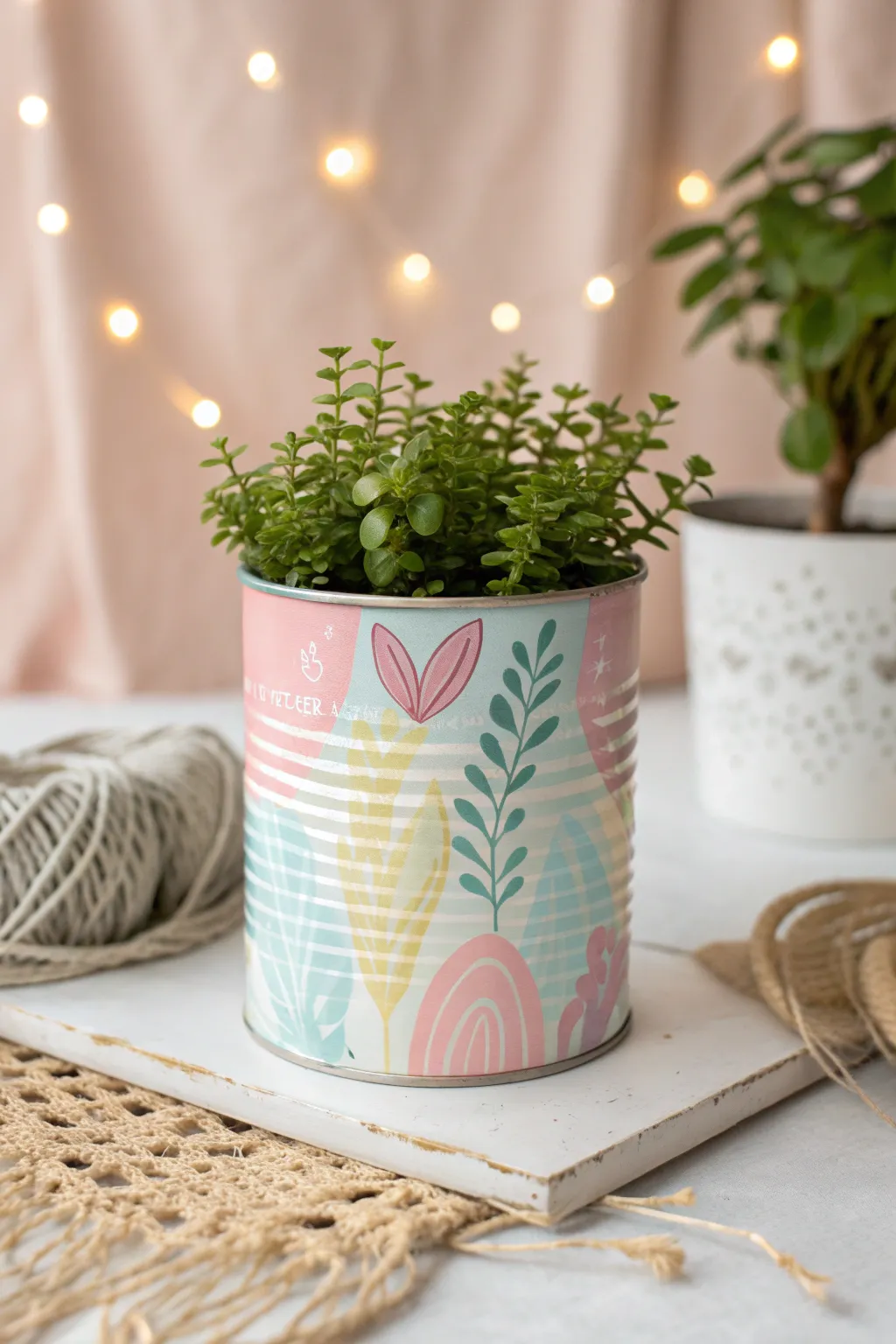Transform your space with eco-friendly elegance: vibrant painted plant pots for a touch of natural beauty.