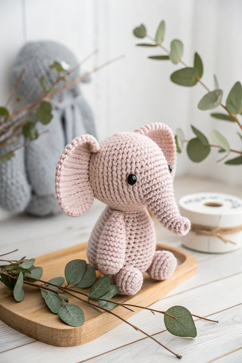 Meet your new handmade friend: this adorable amigurumi elephant brings joy and charm to any space.