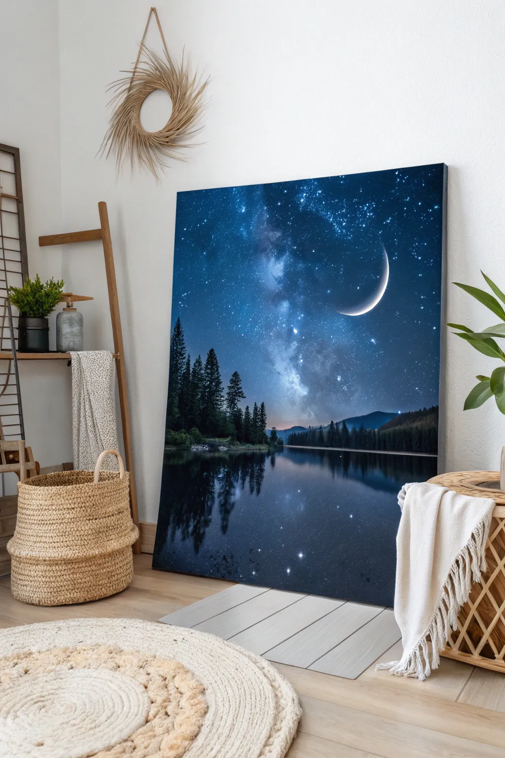 Capture the magic of a starlit night on canvas and let your creativity shine.