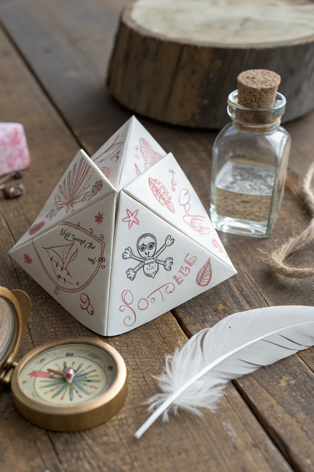 Set sail on a whimsical adventure with a pirate-themed paper fortune teller. Let your imagination roam the seven seas!