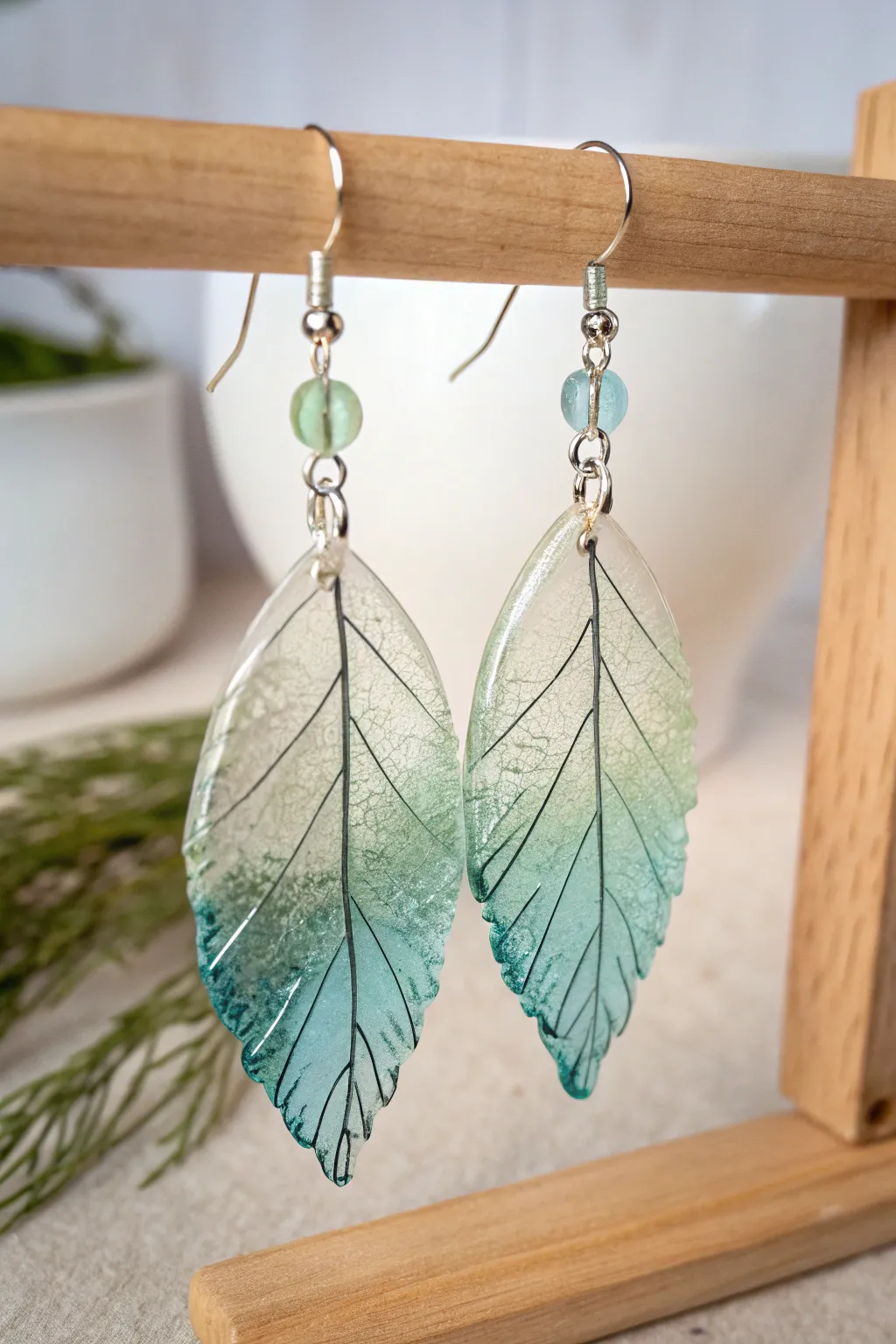 Embrace tranquility with nature-inspired fused glass earrings, where craftsmanship meets simplicity.