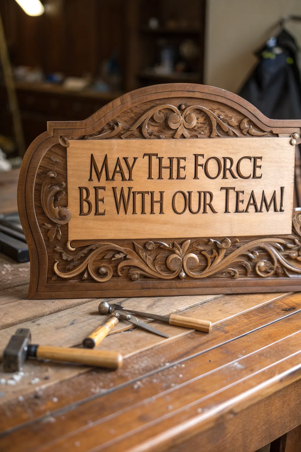 Unite your love for pop culture and sports with this expertly crafted sign. Let the Force guide your team to victory!