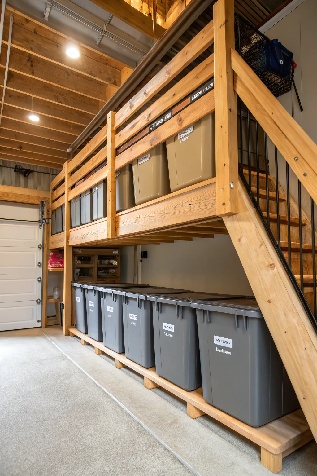 Elevate your garage storage with expertly crafted slide-in bin solutions.