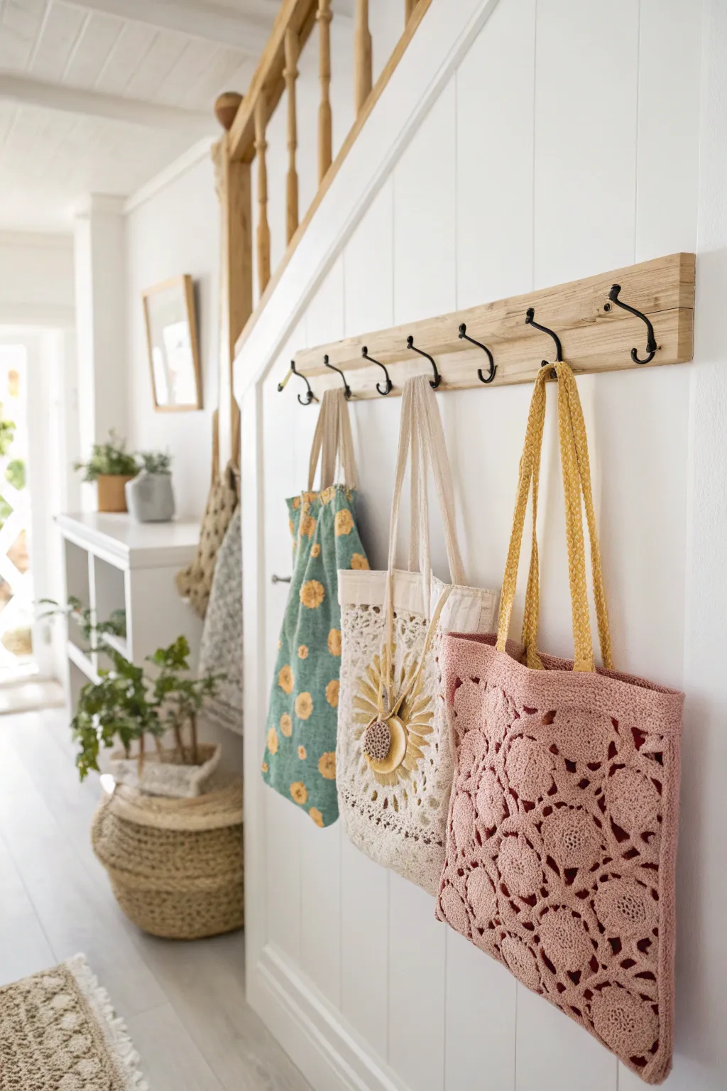 Elevate your organization with a touch of artistry — transform your gift bags into a colorful display.