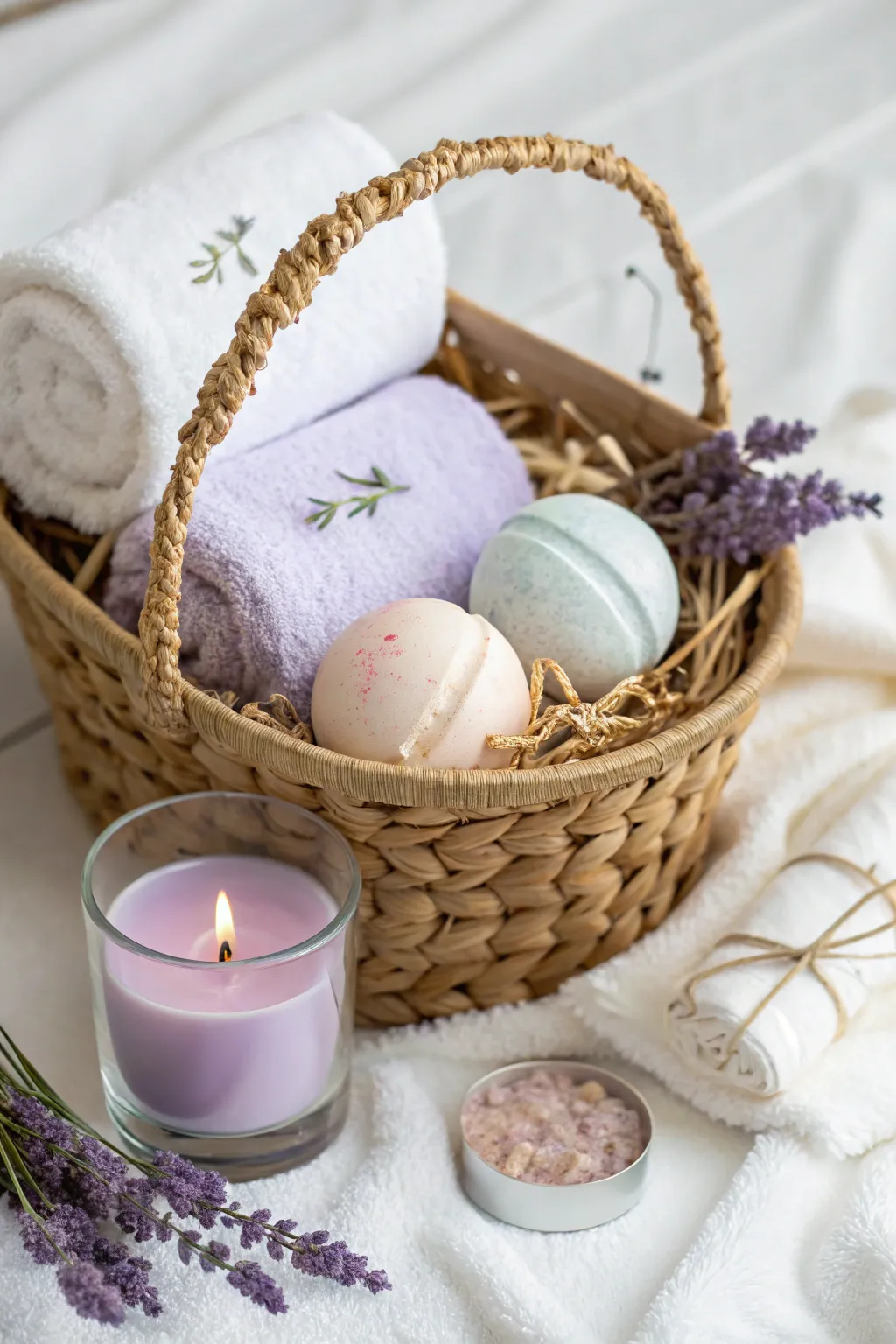Transform any moment into a tranquil escape with this elegantly curated spa gift basket. Perfect for those who cherish simplicity and natural beauty.