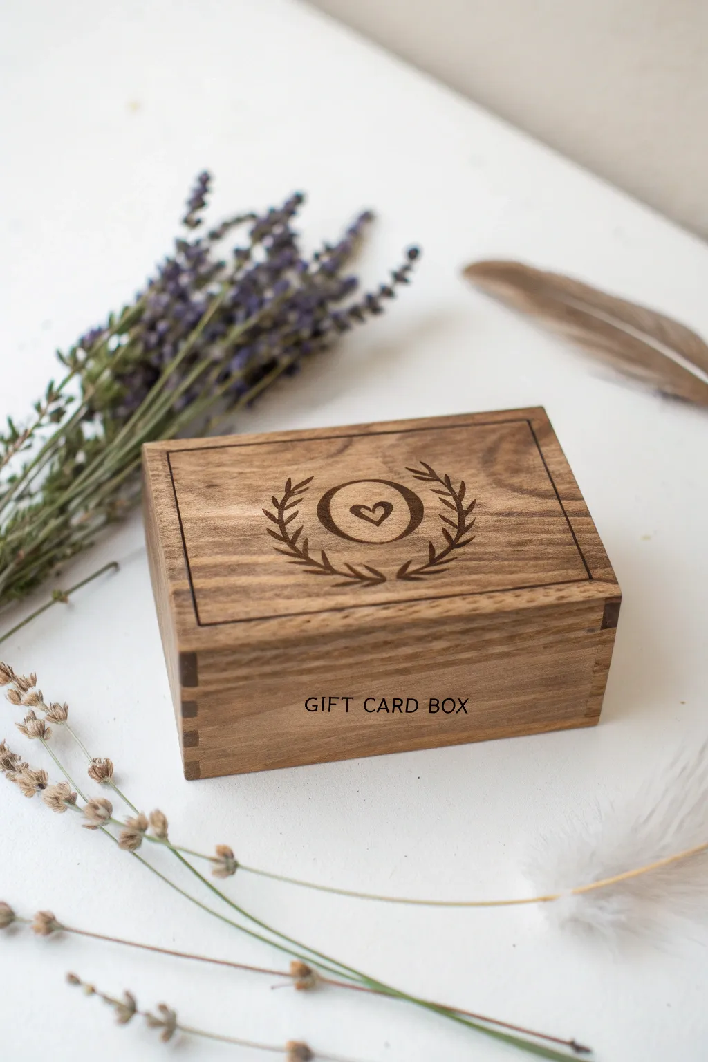 Embrace rustic elegance with a handcrafted wooden gift card box, perfect for adding a personal touch.