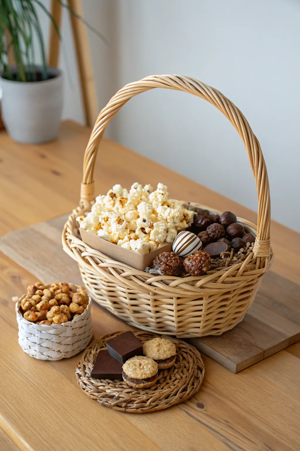 Indulge in the art of gifting with this exquisite gourmet snack basket, perfect for the holidays.
