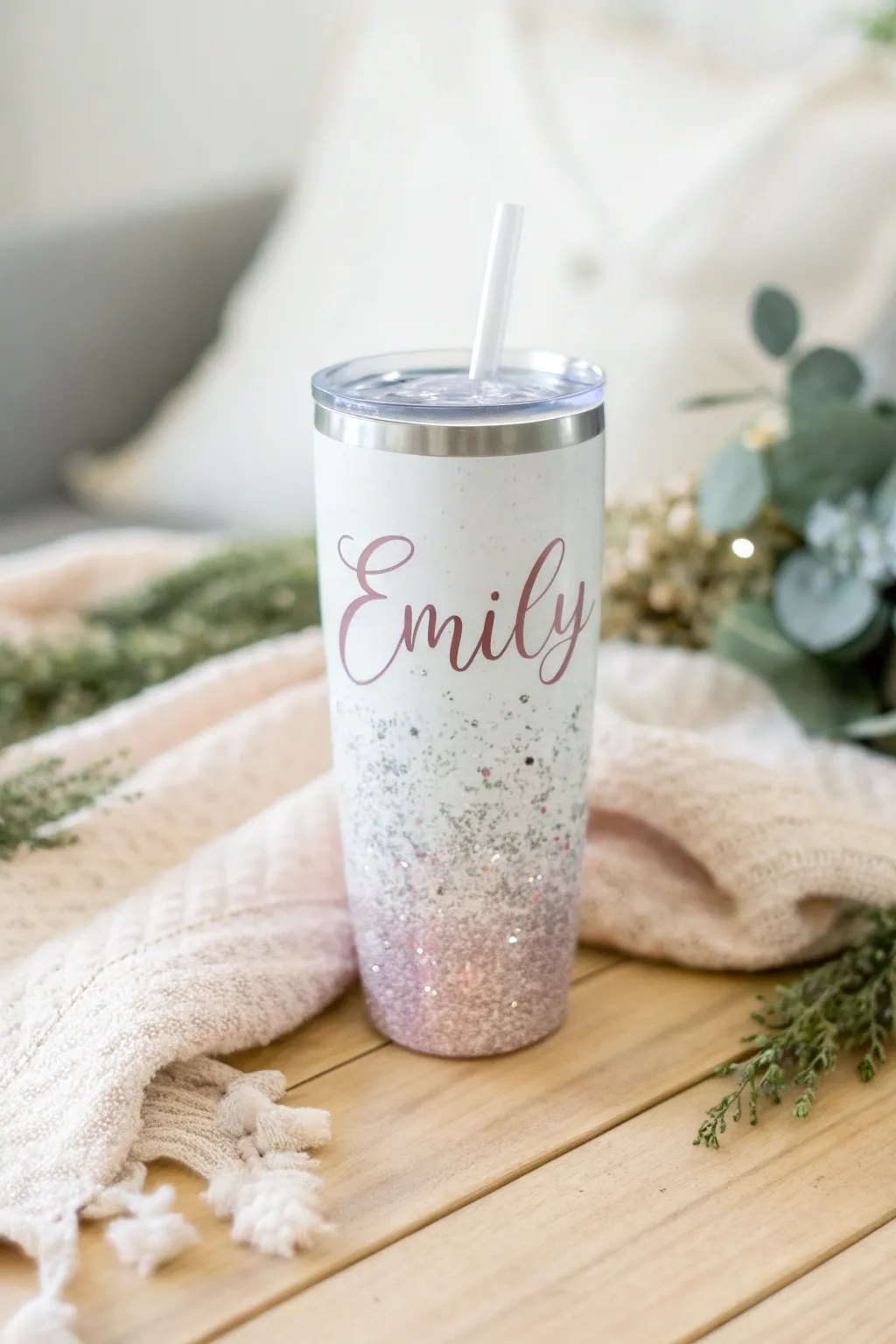 Add a touch of elegance with a personalized glitter tumbler – the perfect gift for a smile that lasts!