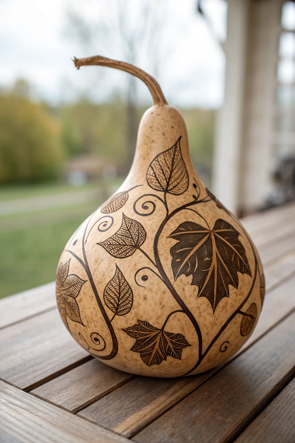 Nature's Elegance: Transform your space with beautifully carved gourd art.